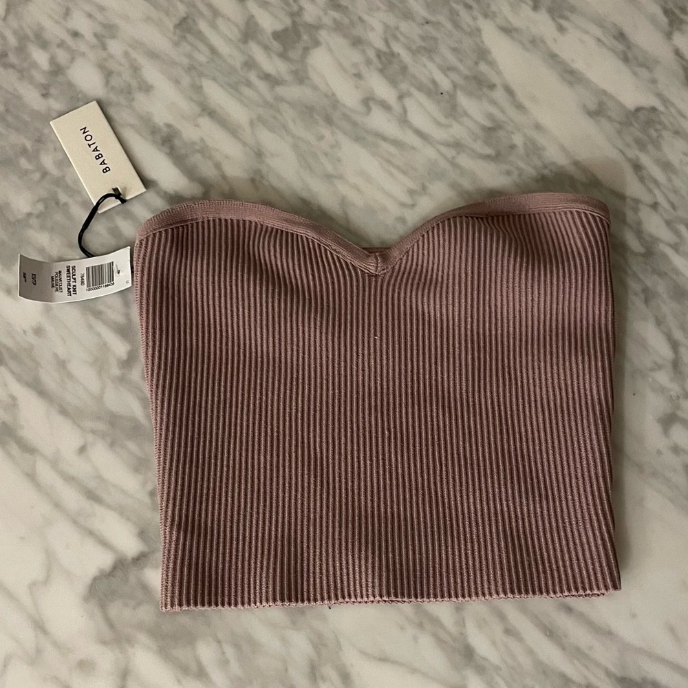 NWT Babaton Sculpt Knit Sweetheart Tube Top